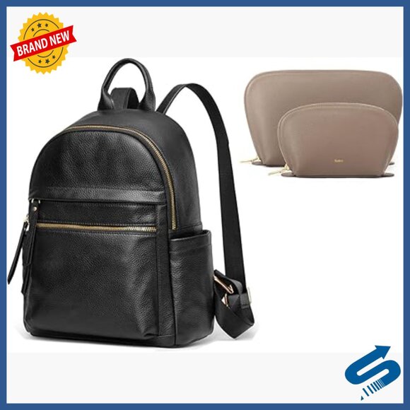 Leather Backpack with Cosmetic Bag, Multi-Functional Purse for Women main image 7